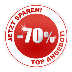 Button - Jetzt sparen! Top Angebot! Aktionspreis Aktion 70