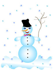 Background with snowman