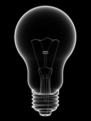 X-Ray lightbulb isolated on black