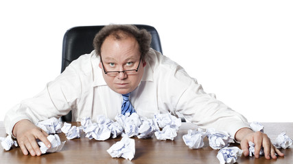 business man manager à court d'idées