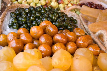 Dry fruits on the market