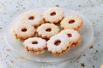 Jam shortbread cookies