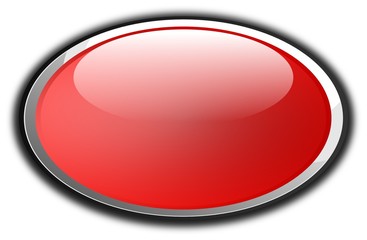 Vector Illustration, Button in red with reflections