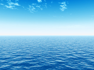 Obraz premium High resolution blue water and sky