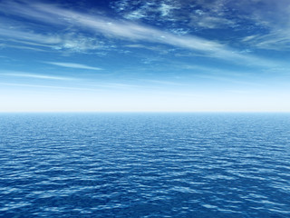 Fototapeta premium High resolution blue water and sky