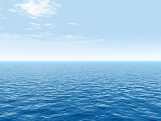 Obraz premium High resolution blue water and sky