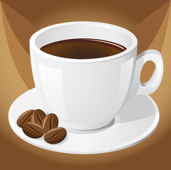 cup of coffee and grains