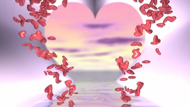 Hochzeit Liebe Herzen Loop + alpha mask