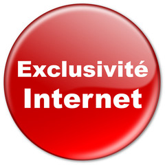 Bouton EXCLUSIVITE INTERNET (offre spéciale exclusif publicité)