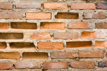 Cracked brick wall