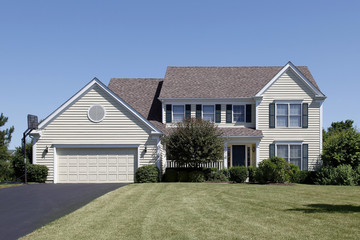 Home with yellow siding