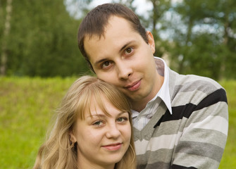 Fototapeta premium Young couple in love