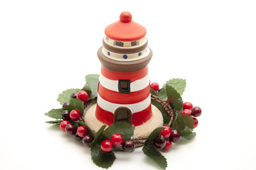 Leuchtturm mit Kranz