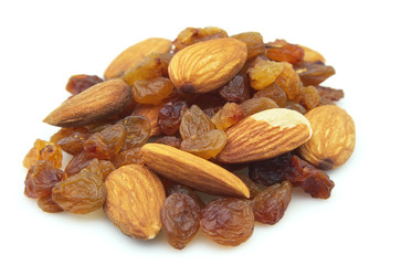 Raisin and almonds