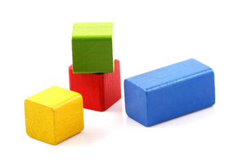 Obraz premium Wooden building blocks