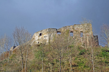 Burgruine Polle an der Weser (Weserbergland / Niedersachsen)