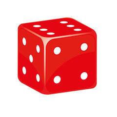 Red vector dice
