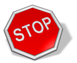 3D stop sign