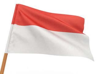 flag fluttering in the wind. Indonesia