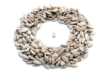 Cleared sunflower seeds  in ring