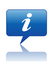 INFO SIGN Speech Bubble Icon (information find out more button)