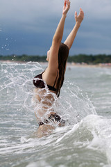 Fototapeta premium On a wave crest