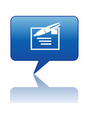 MAIL Speech Bubble Icon (e-mail contact us new message button)