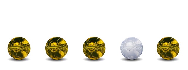 High resolution conceptual 3d soccer balls isolated