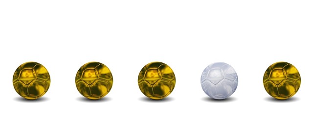 High resolution conceptual 3d soccer balls isolated