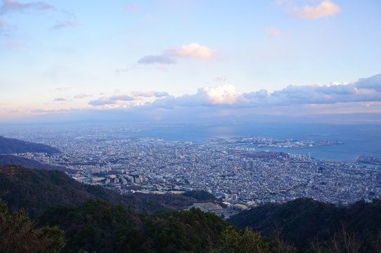 View from Kikuseidai on the Mt.Maya - Kobe, Japan