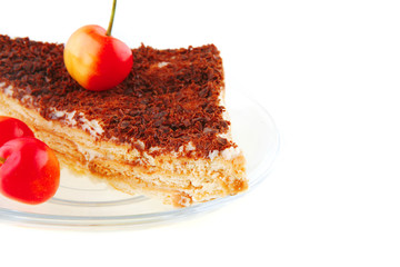 raw cherry and chocolate cake