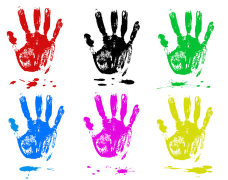 Multicoloured fingers