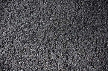 New asphalt on a road