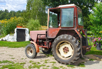 Fototapeta premium Red tractor