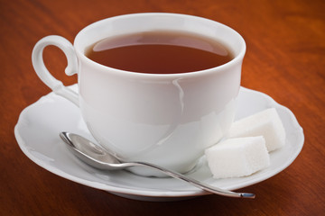 Cup of tea on the table