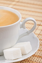 A cup of coffee for breakfast