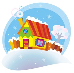 Fototapeta premium House in winter
