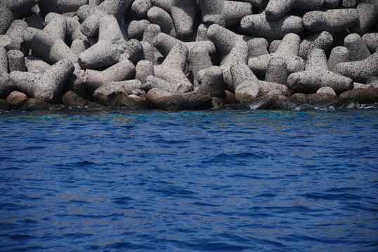 Tetrapoden Tetrapode Wellenbrecher Beton Sicherheit K&uuml;stenschutz