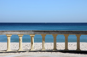 Promenade and beach of of Sousse, Tunisia