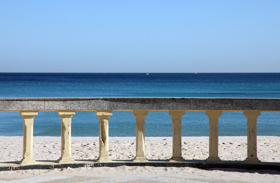 Promenade and beach of of Sousse, Tunisia