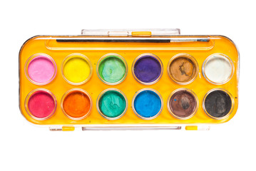 watercolor set isolated