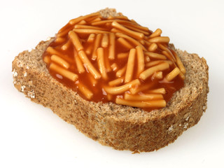 Spaghetti on Brown Bread