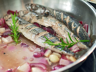 mackerel with vinaigrette sauce