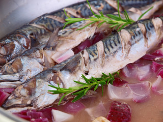 mackerel with vinaigrette sauce