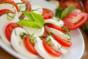 Mozzarella and Basil and Tomato 6