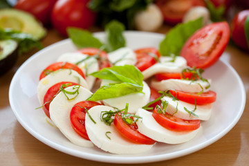 Mozzarella and Basil and Tomato 4