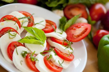 Mozzarella and Basil and Tomato 3
