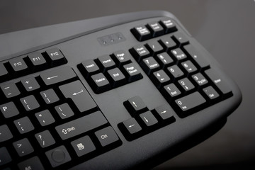 Close-up of black keyboard