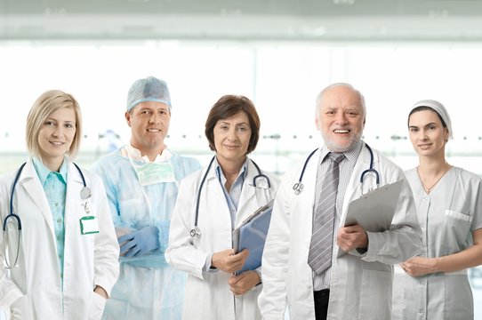 Team portrait of medical professionals