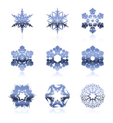Set of snowflakes